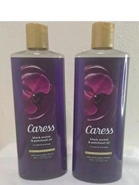 Caress Body Wash for Women Black Orchid & Patchouli Oil Gel for Dry Skin-2 Pk